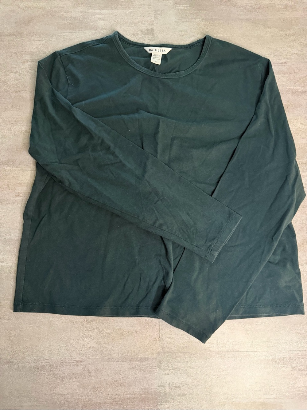 Athleta Women's Long Sleeve Crewneck Top - Teal Green